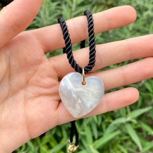 NEW Mother of Pearls Heart Shape Pendant Necklace in Oyster White Faux Pearl